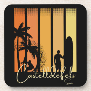 Castelldefels Spanien Surferstrand Getränkeuntersetzer