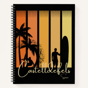 Castelldefels Spanien Surfstrand Notizblock