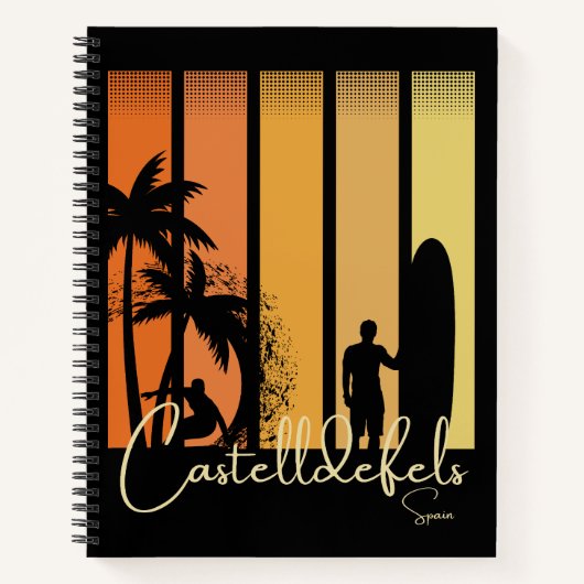 Castelldefels Spanien Surfstrand Notizblock (Vorderseite)