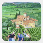 Castellina-in-Chianti Quadratischer Aufkleber (Vorderseite)