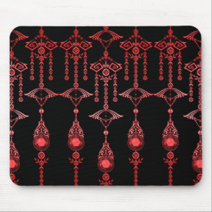CASTELLINA JUWELEN: VERZIERTES ROT GOTH MOUSEPAD