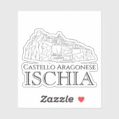 Castello Aragonese, Ischia Reise Aufkleber (Blatt)