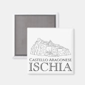 Castello Aragonese, Ischia Reise Magnet (Vorderseite/Rückseite)