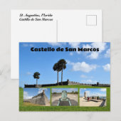 Castello de San Marcos Feiertagspostkarte (Vorne/Hinten)