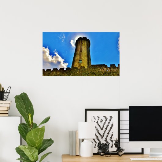 Castello di Malgrate Rapunzel Tower, Poster Print (Heimbüro)