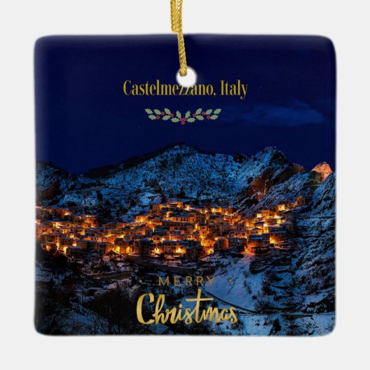 Castelmezzano, Italien - Weihnachten Keramikornament (Vorderseite)