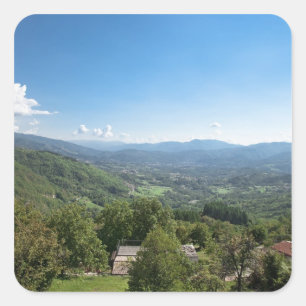 Castelnuovo di Garfagnana, Toskana, Italien - Quadratischer Aufkleber