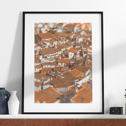 Castelo de Vide Dächer. Alentejo, Portugal Fotodruck