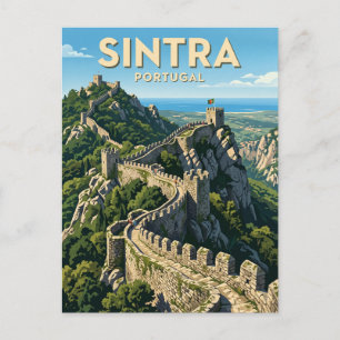 Castelo dos Mouros, Sintra, Portugal Postkarte
