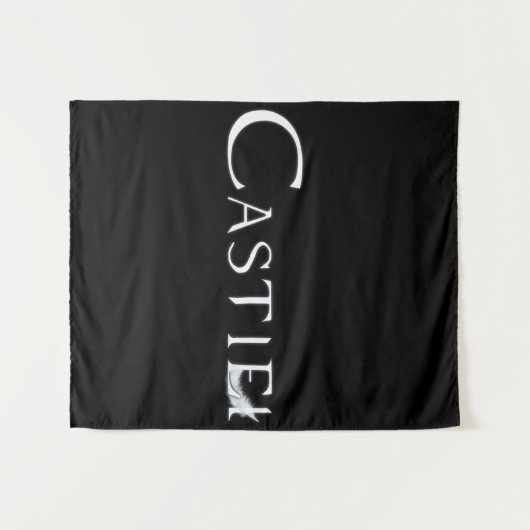 Castiel mit Feder Wandteppich (Vorderseite (Horizontal))