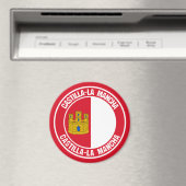 Castilla-La Mancha RundEmblem Magnet (In Situ (Geschirrspüler))