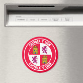 Castilla y León Round Emblem Magnet (In Situ (Geschirrspüler))