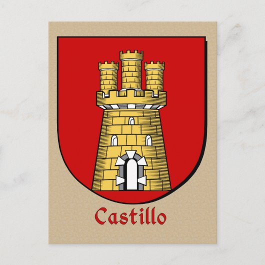 Castillo Ancestral Heraldic Shield Postkarte (Vorderseite)