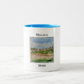 Castillo de Gibralfaro and Alcazaba. Malaga Spain Zweifarbige Tasse (Mittel)