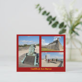 Castillo de San Marcos Postkarte (Stehend Vorderseite)