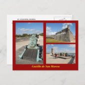 Castillo de San Marcos Postkarte (Vorne/Hinten)