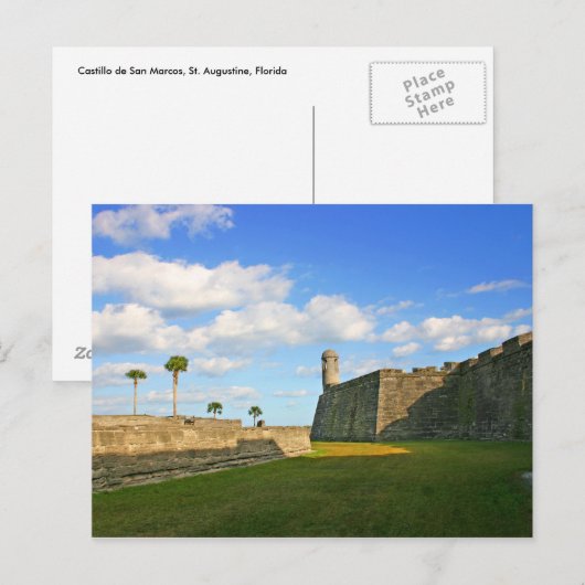 Castillo de San Marcos Postkarte (Vorne/Hinten)