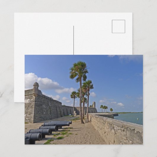 Castillo de San Marcos St Augustine Florida Postkarte (Vorne/Hinten)