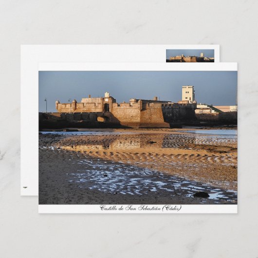 Castillo de San Sebastián (Cádiz) Postkarte (Vorne/Hinten)