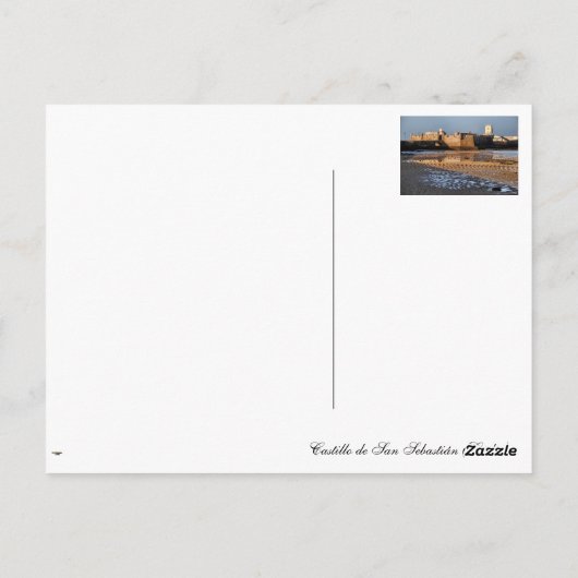 Castillo de San Sebastián (Cádiz) Postkarte (Rückseite)