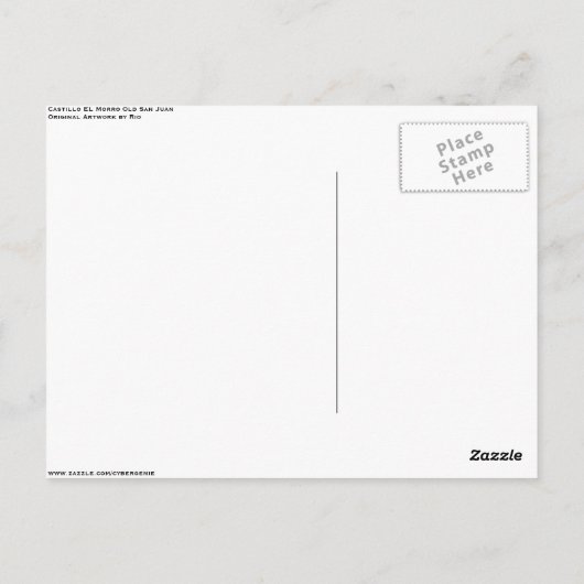 Castillo El Morro -1 Postkarte (Rückseite)