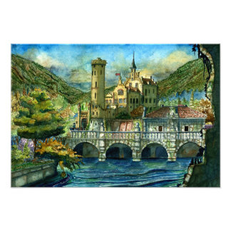 Castillo Mágico en el Lago Fotodruck