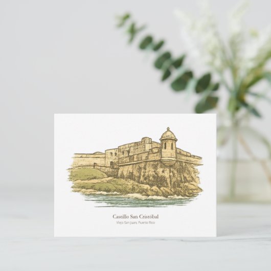 Castillo San Cristóbal – San Juan Postkarte (Stehend Vorderseite)