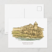 Castillo San Cristóbal – San Juan Postkarte (Vorne/Hinten)
