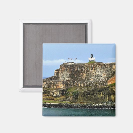 Castillo San Felipe del Morro Leuchtturm Magnet (Vorderseite/Rückseite)