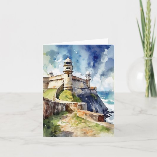 Castillo San Felipe San Juan Puerto Rico Karte (Vorderseite)