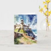 Castillo San Felipe San Juan Puerto Rico Karte (Gelbe Blume)