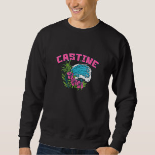Castine Maine Sommer Mich Tropisch Uns Städte Flor Sweatshirt
