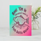 Casting a Line for Fun Einladung (Stehend Vorderseite)