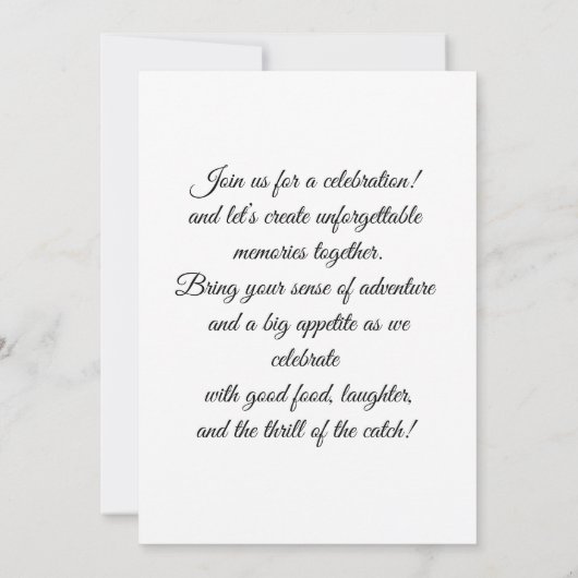 Casting a Line for Fun Einladung (Rückseite)