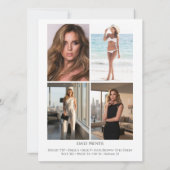 Casting Call Comp Cards | 5 Fotos mit Logo Einladung (Rückseite)