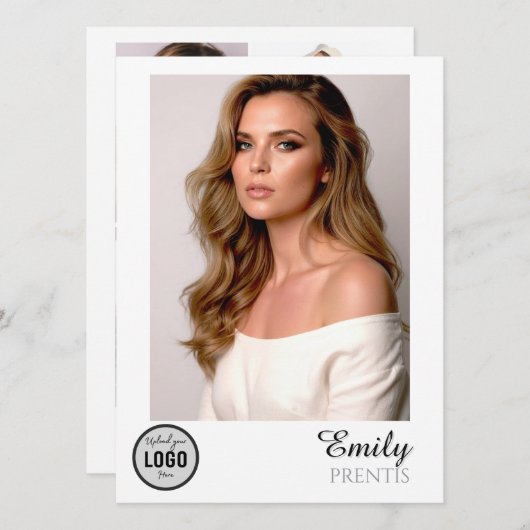 Casting Call Comp Cards | 5 Fotos mit Logo Einladung (Vorne/Hinten)