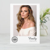 Casting Call Comp Cards | 5 Fotos mit Logo Einladung (Stehend Vorderseite)