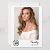 Casting Call Comp Cards | 5 Fotos mit Logo Einladung (Vorderseite)