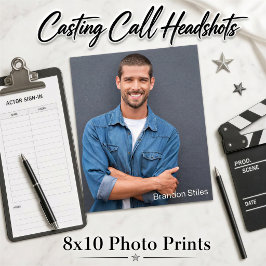 Casting Call Headshots - Vollblutender Text 8x10 l Fotodruck