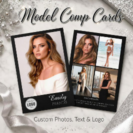 Casting Call Komp-Karten | 5 Fotos mit Logo Einladung