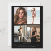 Casting Call Komp-Karten | 5 Fotos mit Logo Einladung (Rückseite)