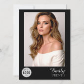 Casting Call Komp-Karten | 5 Fotos mit Logo Einladung (Vorderseite)