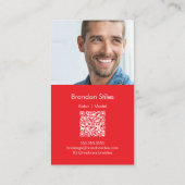 Casting Essentials Photo Business Card | QR Code Visitenkarte (Rückseite)
