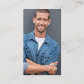 Casting Essentials Photo Business Card | QR Code Visitenkarte (Vorderseite)