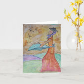 Casting interessiert sich Grußkarte Karte (Gelbe Blume)