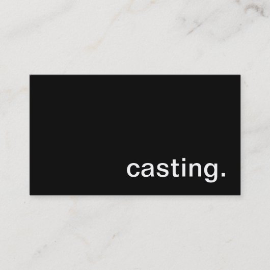 Casting-Visitenkarte Visitenkarte (Vorderseite)
