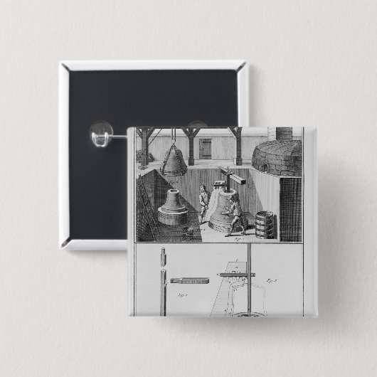 Castingglocken, Illustration von 'Encyclopedia Button (Vorne & Hinten)