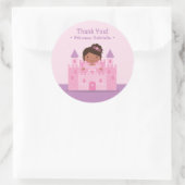 Castle African American Princess Vielen Dank, dass Runder Aufkleber (Tasche)
