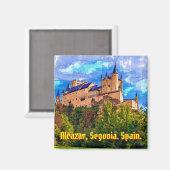 Castle Alcazar, Segovia, Spanien. Magnet (Vorderseite/Rückseite)