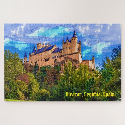 Castle Alcazar, Segovia, Spanien. Puzzle (Horizontal)
